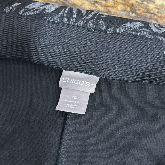 Chico's So Slimming Petite Juliet Scroll-Print Ankle Pants Size 16P - Picture 6 of 11